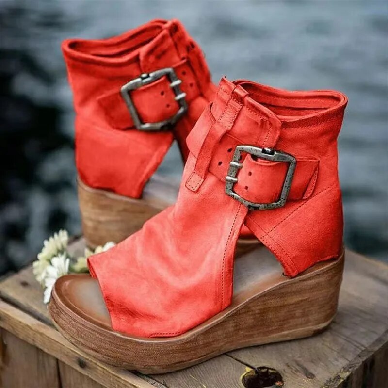 Sienna | Vintage Look Wedge Sandals