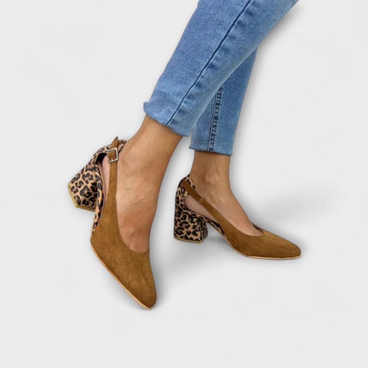 Savannah Leopard Block Heels