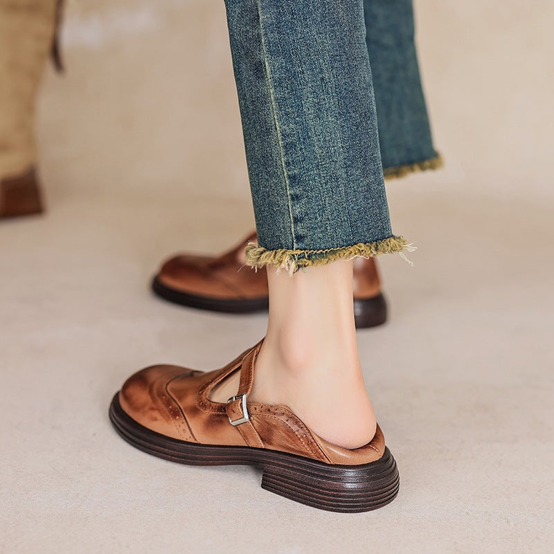 Isolde Genuine Leather Flats