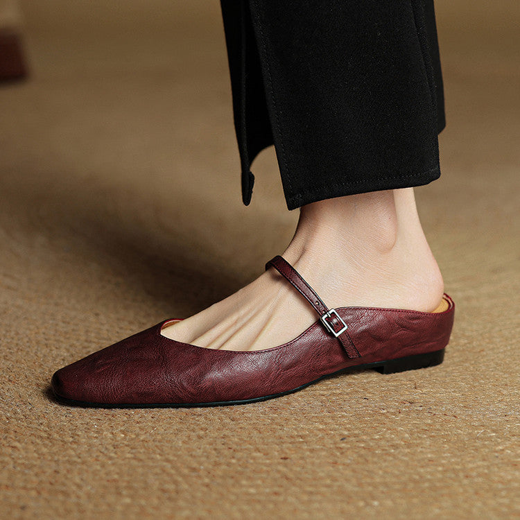 Liora Genuine Leather Mules