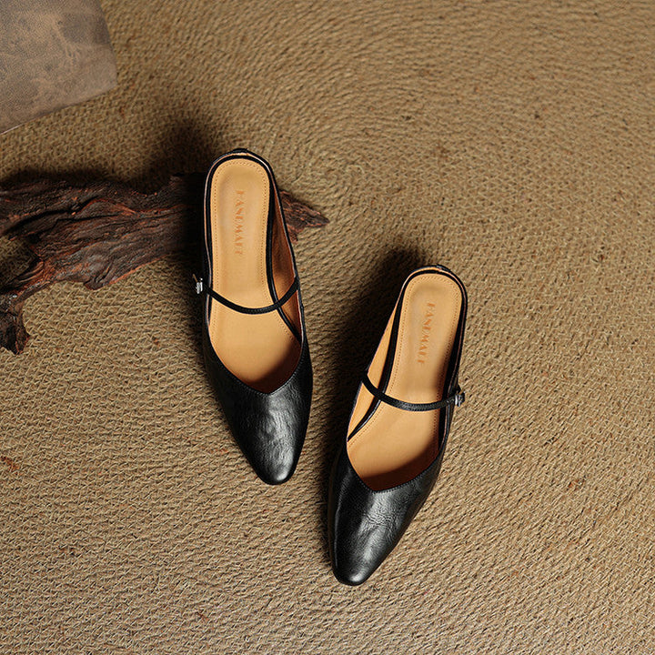 Liora Genuine Leather Mules