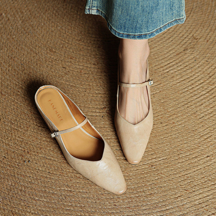 Liora Genuine Leather Mules