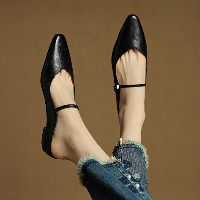 Liora Genuine Leather Mules