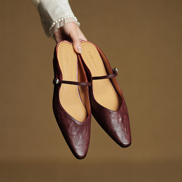 Liora Genuine Leather Mules