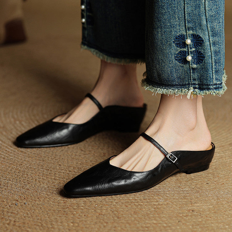 Liora Genuine Leather Mules