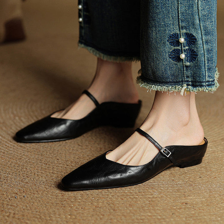 Liora Genuine Leather Mules