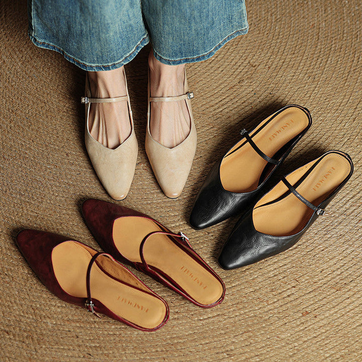 Liora Genuine Leather Mules
