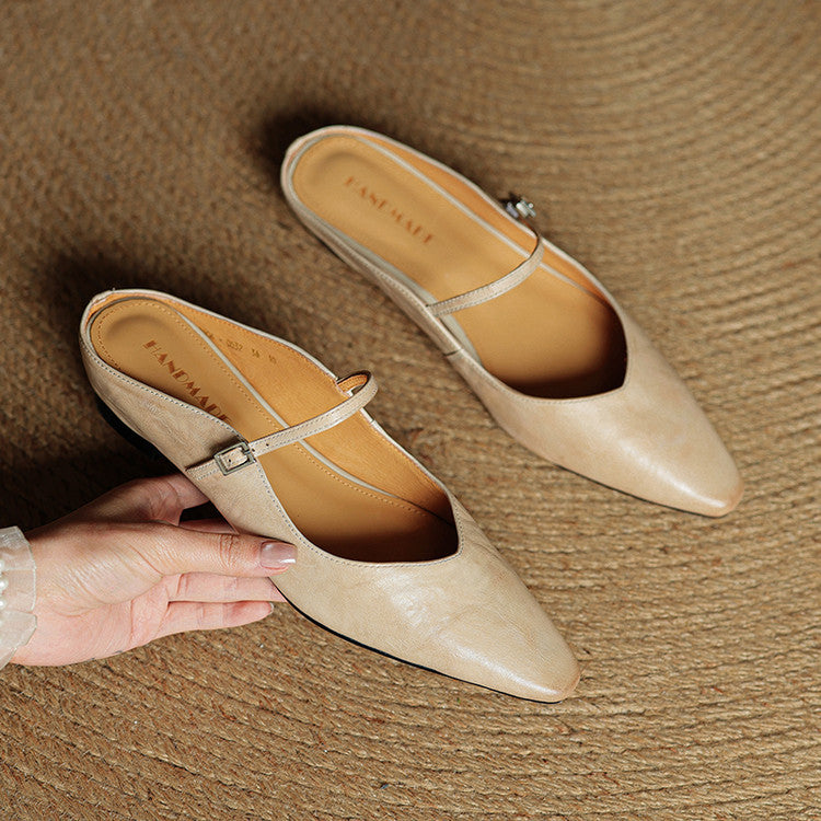Liora Genuine Leather Mules