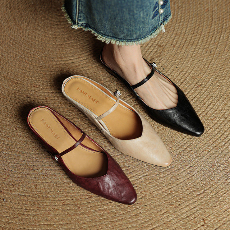Liora Genuine Leather Mules