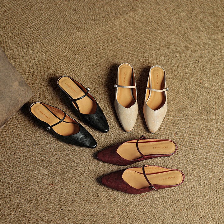 Liora Genuine Leather Mules
