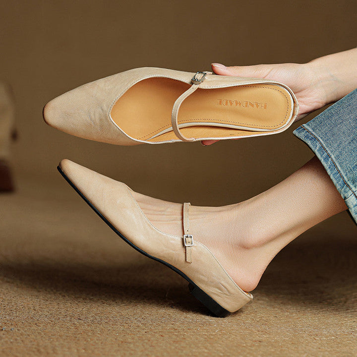 Liora Genuine Leather Mules