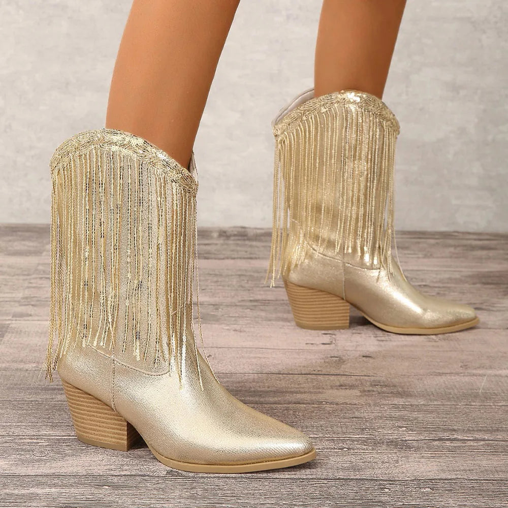 Luciana | Elegant Fringe Boots