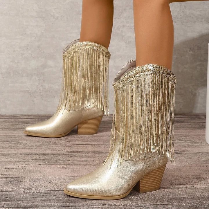 Luciana | Elegant Fringe Boots