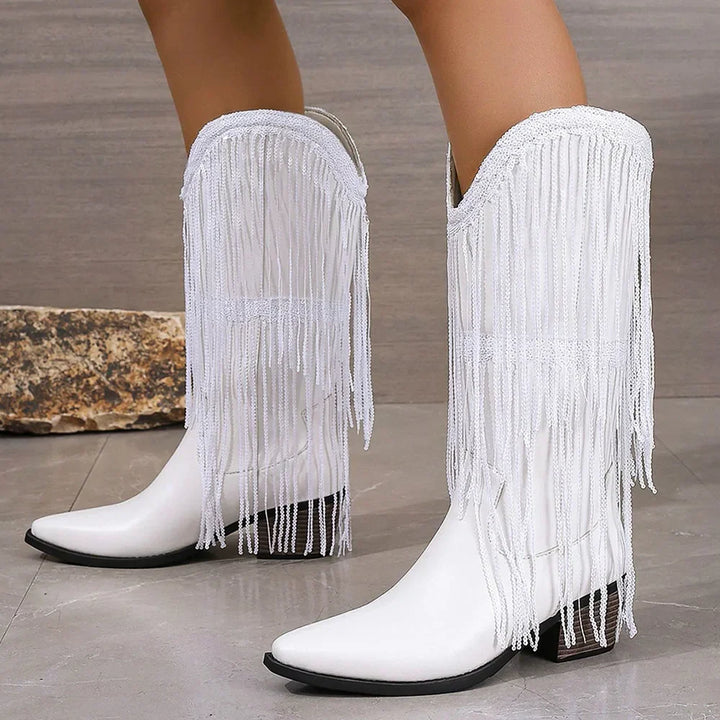 Luciana | Elegant Fringe Boots