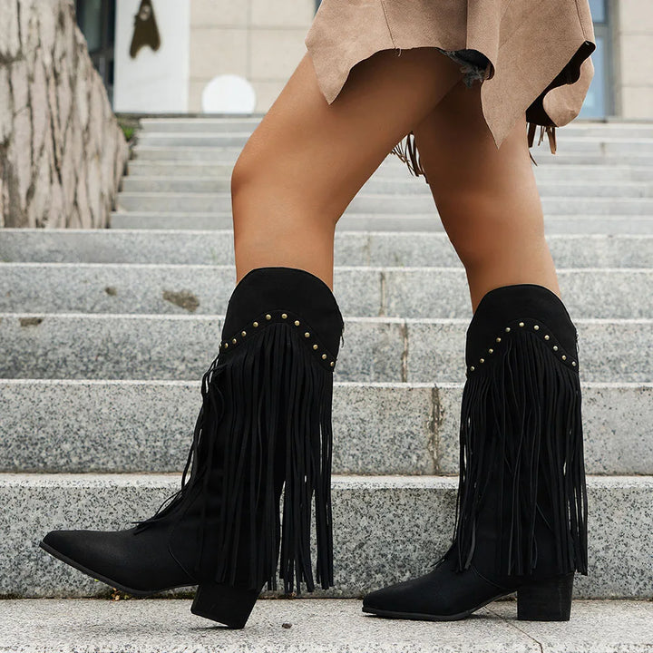 Luciana | Elegant Fringe Boots